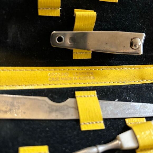 Vintage Leather Case Manicure Kit Made In Austria *Read* - Picture 7 of 9